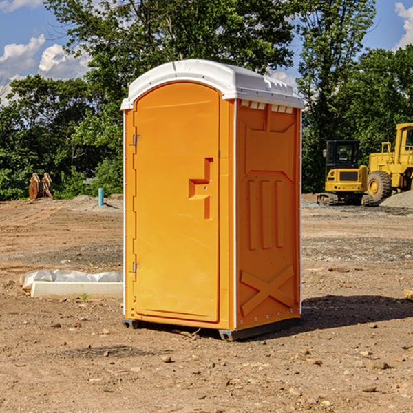 how often are the portable restrooms cleaned and serviced during a rental period in Keezletown